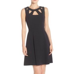 ELIZA J Cutout Fit and Flare Sleeveless Mini Dress